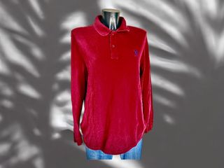 US Polo ASNN,Uomo Manica Lunga Rossa M