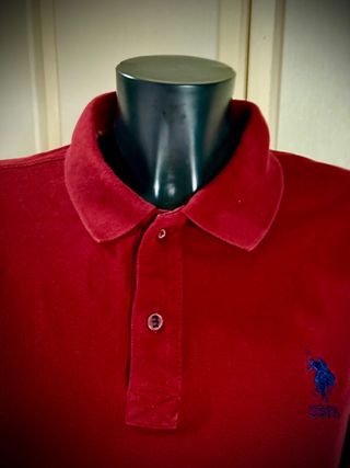 US Polo ASNN,Uomo Manica Lunga Rossa M