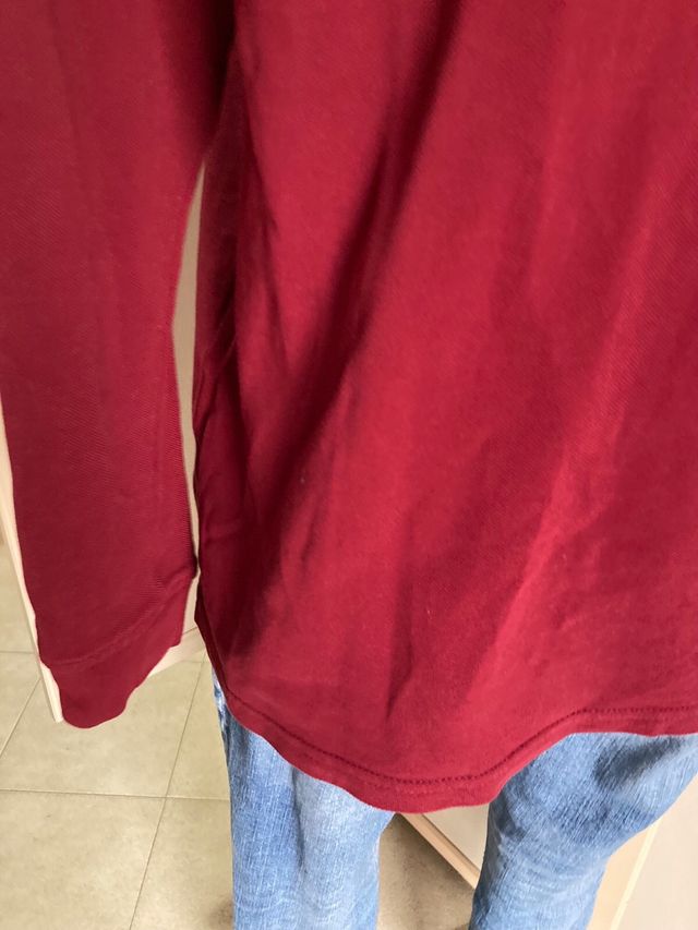 US Polo ASNN,Uomo Manica Lunga Rossa M