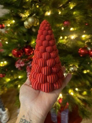 Árbol Decoración Impresión 3D Rojo