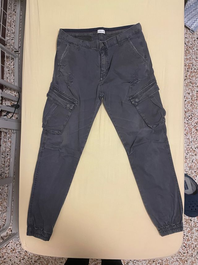 Pantaloni cargo uomo ZEBRA A PUÁ grigi taglia L