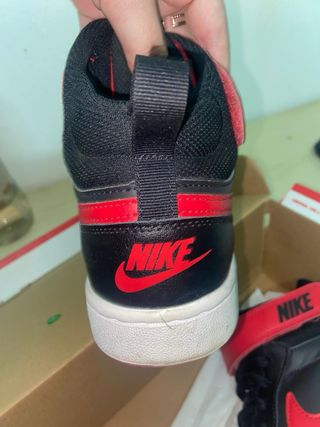 Nike Court Borough Mid 2 Negro/Rojo
