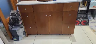 Mueble baño mármol y espejo
