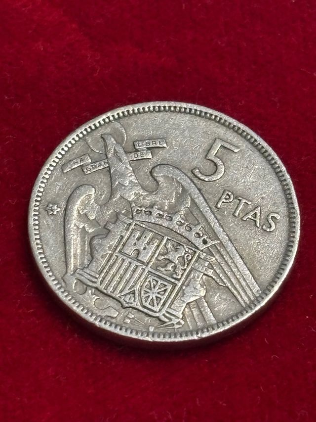 5 Pesetas 1957 Error