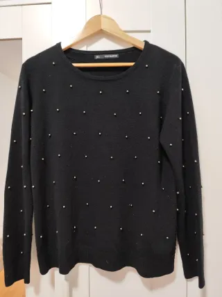 Jersey Sfera Negro Perlas Talla L