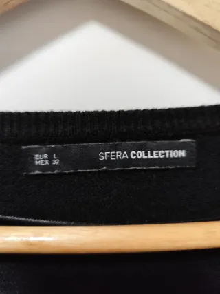 Jersey Sfera Negro Perlas Talla L