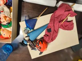 Lote marionetas mano antiguas