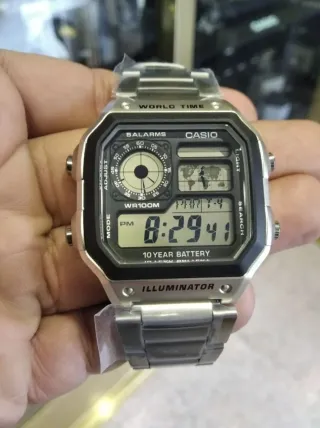 CASIO AE-1200WHD-1a/ correa metálica/oferta flash