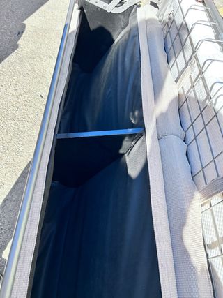 Divano letto 2 posti tessuto beige/grigio