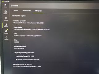 Portátil Lenovo Legion Y540 i7 GTX 1650