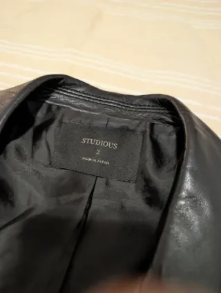 Chaqueta Cuero Japonesa Studious Tokyo Negra