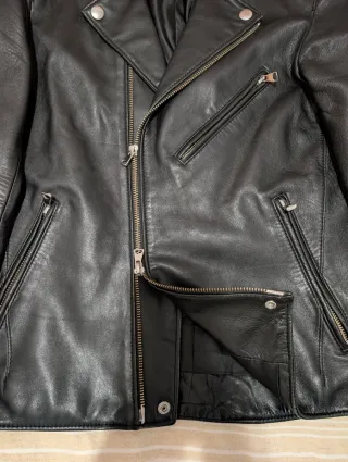 Chaqueta Cuero Japonesa Studious Tokyo Negra