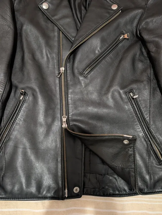 Chaqueta Cuero Japonesa Studious Tokyo Negra