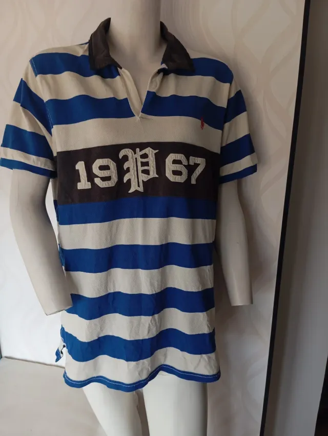 Polo de caballero Ralph Lauren Rayas Azul/Blanco