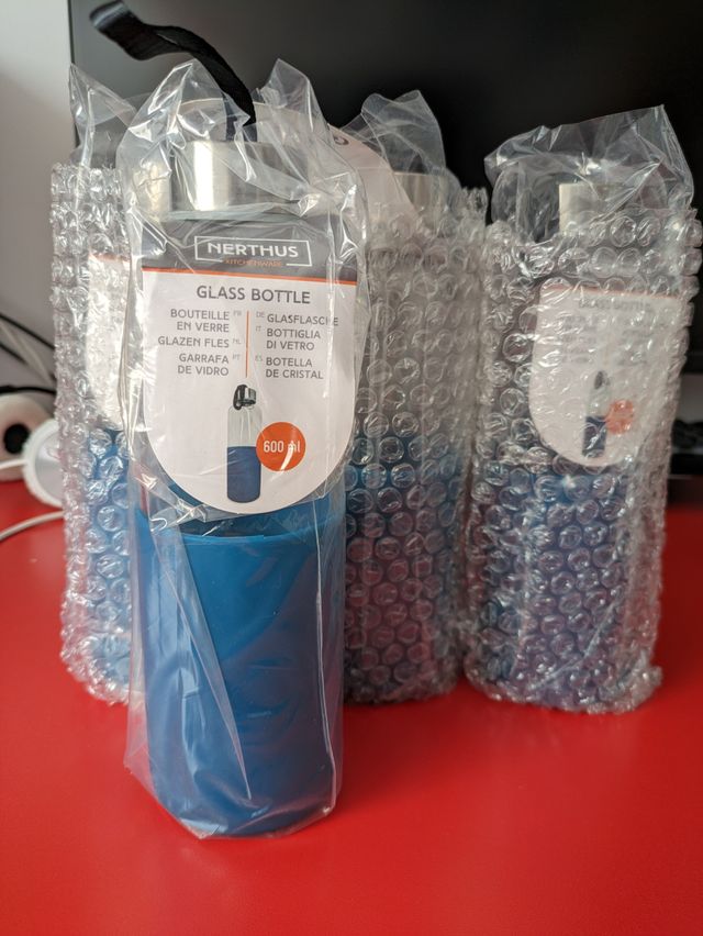 BOTELLA CRISTAL AZUL 600ML