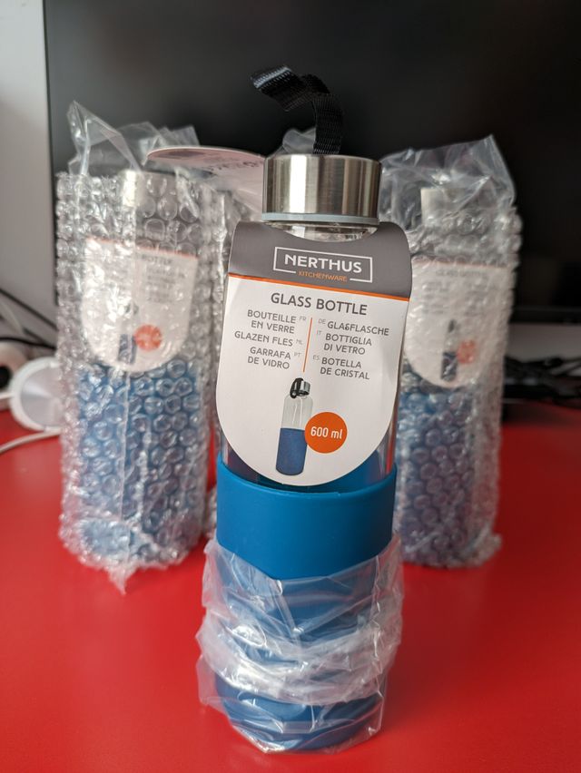 BOTELLA CRISTAL AZUL 600ML