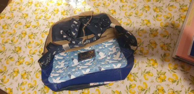 Mochila Sweet Candy Beige y Azul