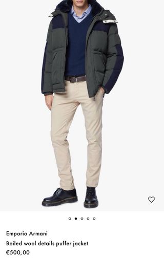 Casaco plumas Emporio Armani verde novo