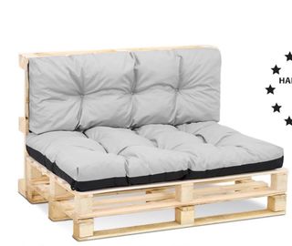 Cojin para sofá de palets gris