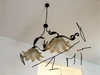 Prezzo trattabile. Set di 3 Lampadari e lampada