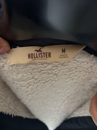 Chaleco Hollister forrado borreguillo azul
