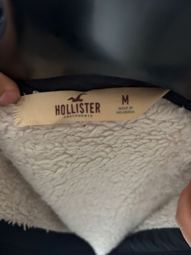 Chaleco Hollister forrado borreguillo azul