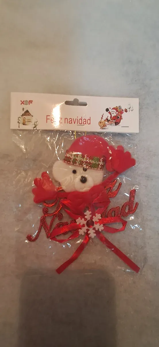 Oso Navideño Colgante Feliz Navidad