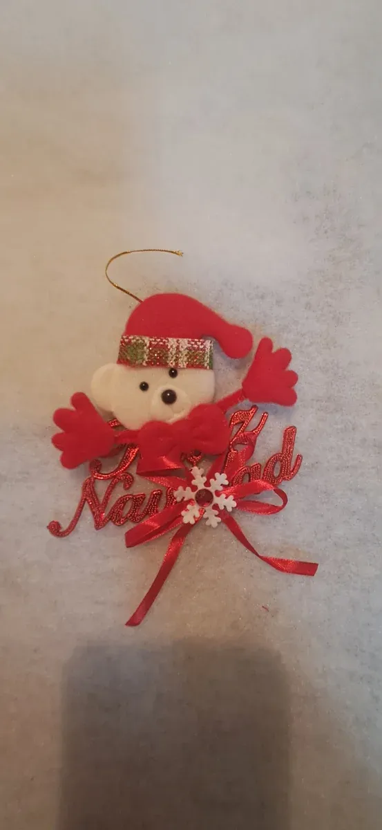 Oso Navideño Colgante Feliz Navidad