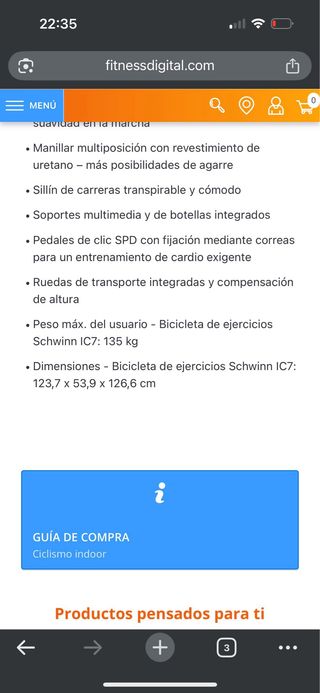 Bicicleta Spinning Schwinn IC700