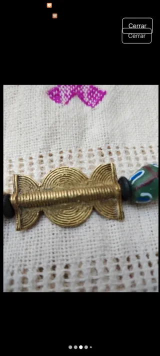 Collar africano vintage bronce