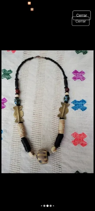 Collar africano vintage bronce