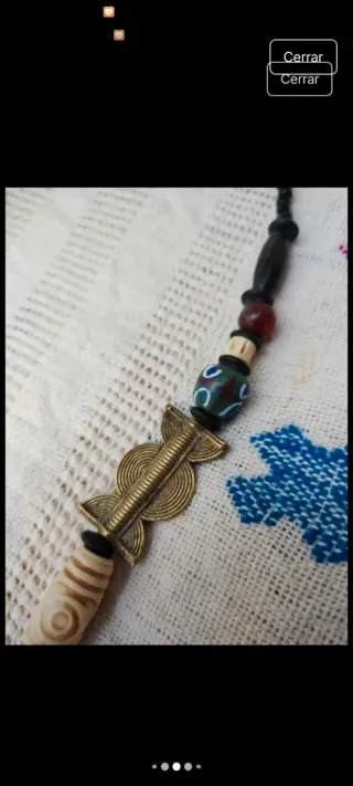 Collar africano vintage bronce