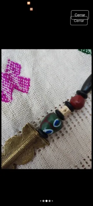 Collar africano vintage bronce
