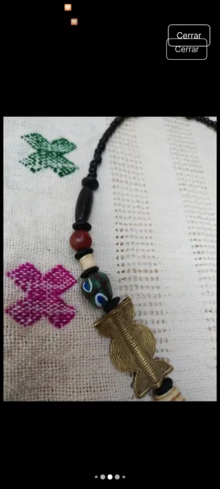 Collar africano vintage bronce