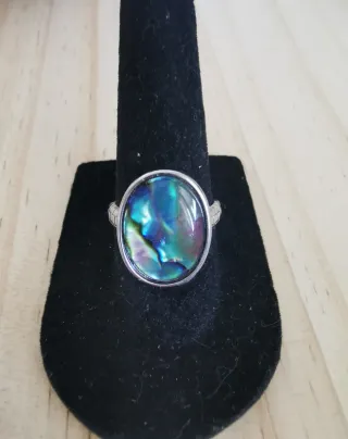 Anillo Concha Abulón Natural Ajustable