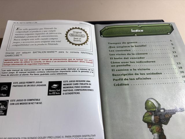 Battalion Wars GameCube PAL Manual ESP