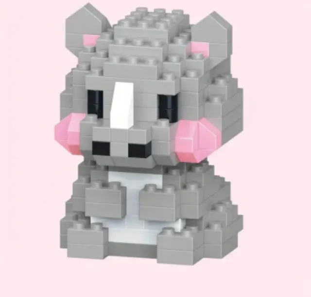 Mini bloco de montar rinoceronte