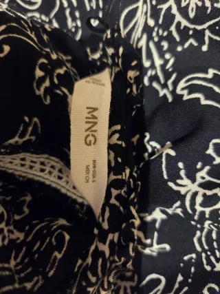 Blusa Mango Estampada Manga Larga