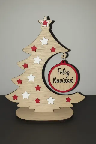 Árbol Navidad Madera Personalizable