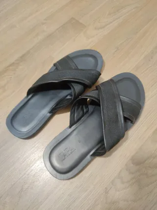 Sandalias Zara Negras Hombre