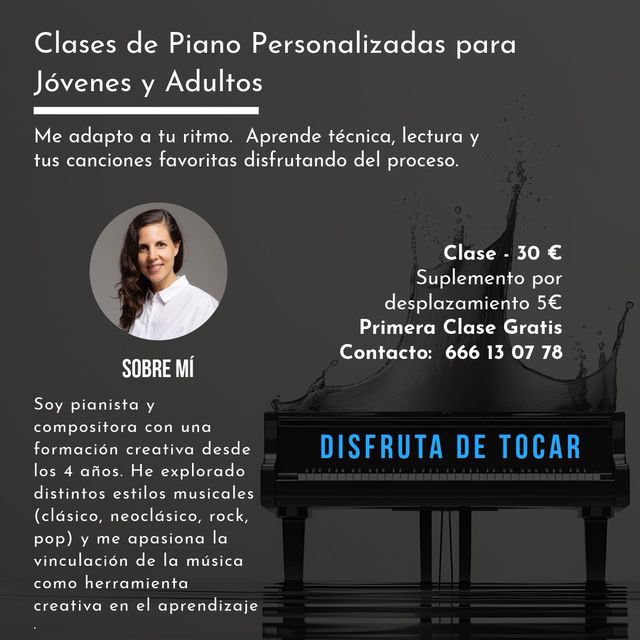 Clases piano jóvenes y adultos