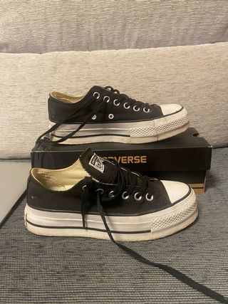 Converse plataforma negras
