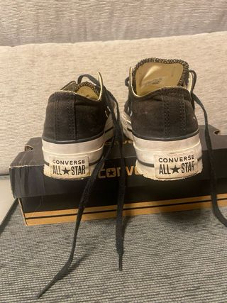 Converse plataforma negras