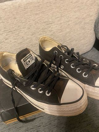 Converse plataforma negras