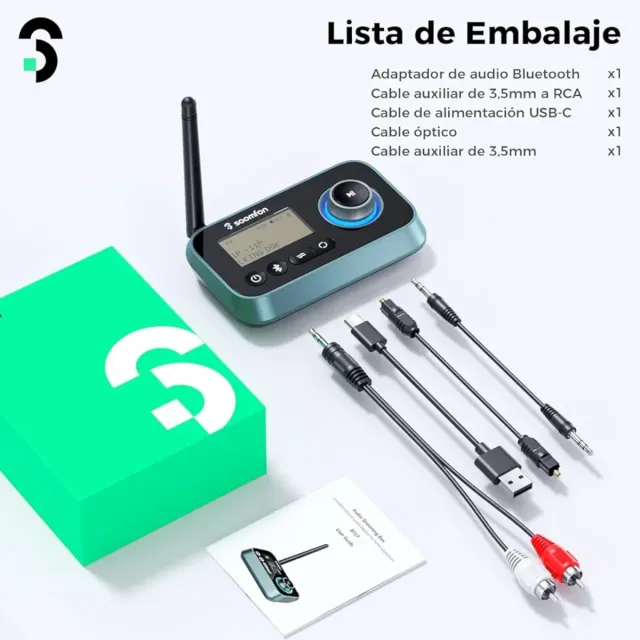 Transmisor Receptor Bluetooth Soomfon