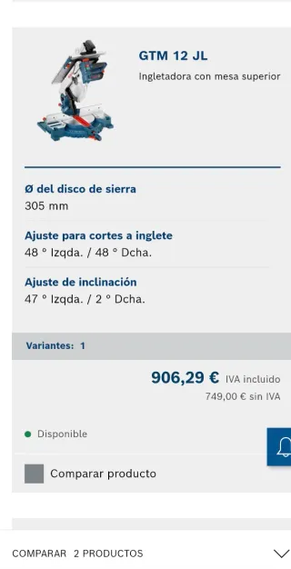 Mesa Ingletadora Bosch Profesional