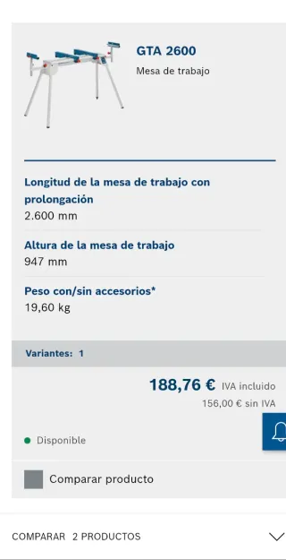 Mesa Ingletadora Bosch Profesional