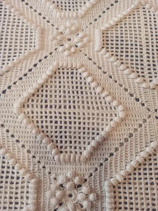 Colcha ganchillo vintage hecha a mano