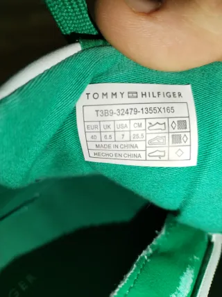 Scarpe Tommy Hilfiger bianche e verdi