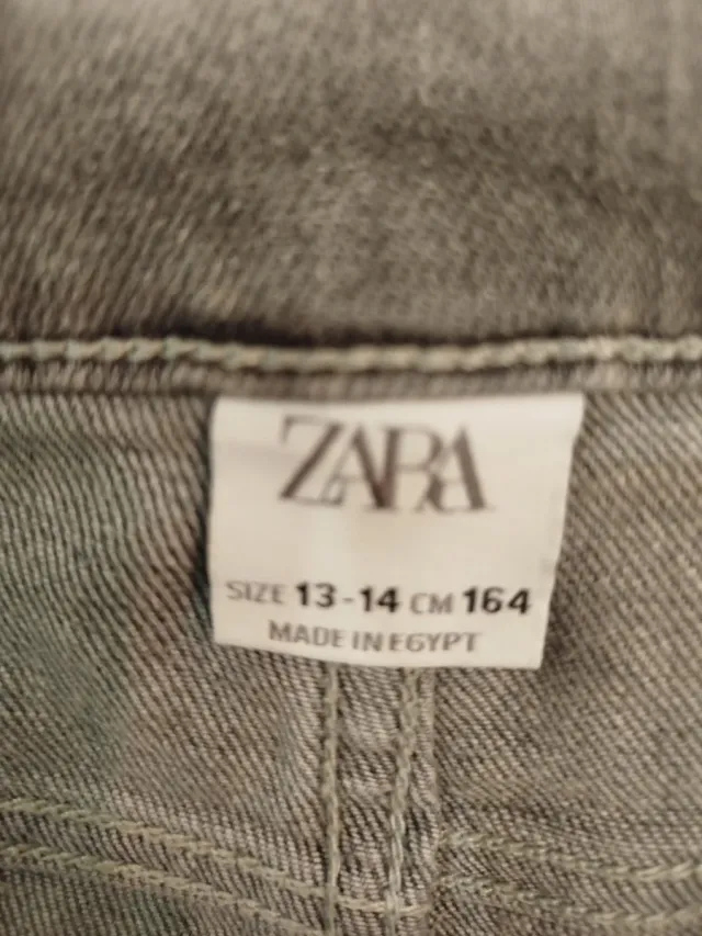 Zara Shorts Jeans Denim Grigio Taglia 164cm